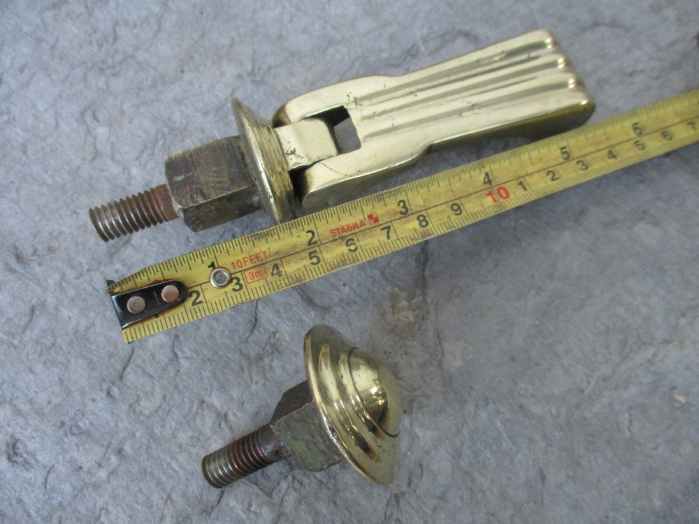 Vintage Solid Brass Complete Door Knocker Architectural Salvage Old Hardware