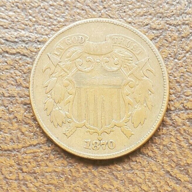 1870 2¢ Two Cent Piece VF J59