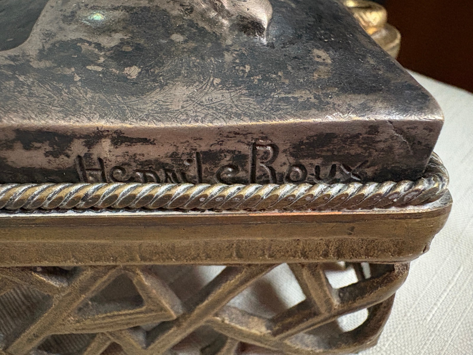 Antique Bronze Dancer Sculpture F. Barbedienne Foundry Fondeur - Henri Le Roux