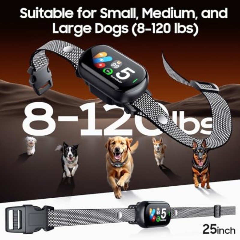 Bark Collar, Automatic Dog Barking Collar with Beep, Vibration, 5 Sensitivity Le