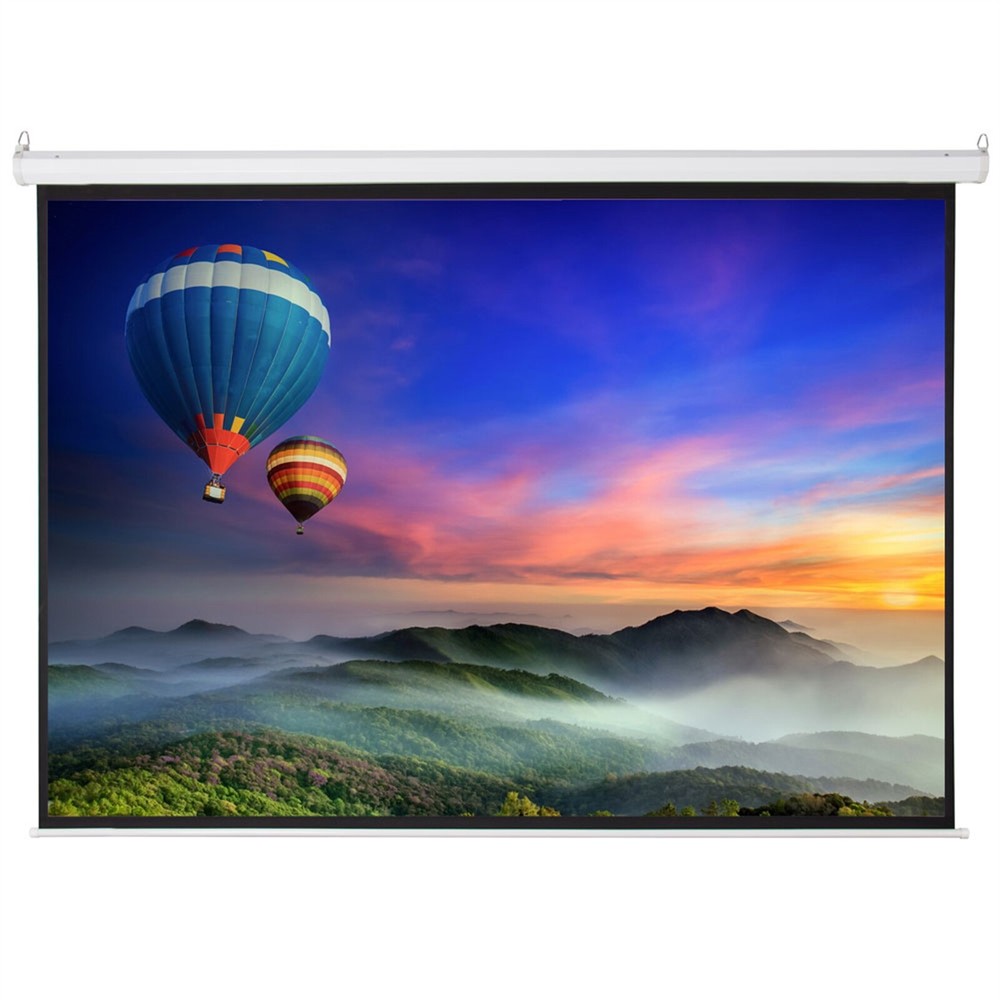 100'' Electric Motorized Projector Projection Screen Automatic Pull Down Home