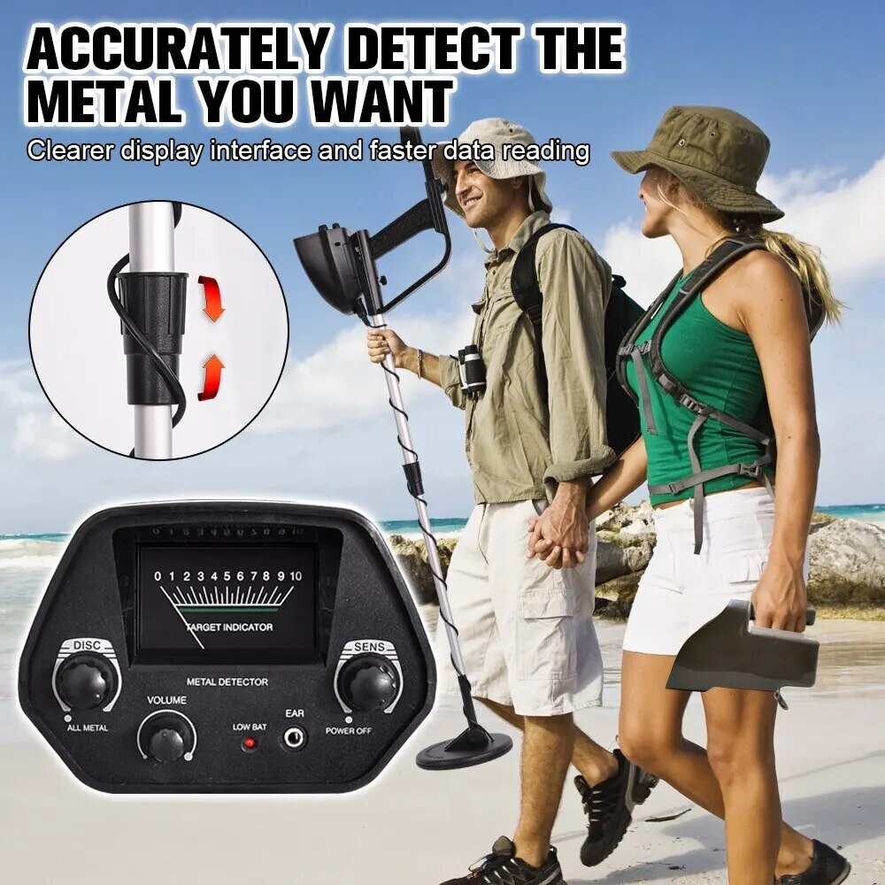 Deep Ground Metal Detector For Adults Underwater Beach Yard Waterproof Seeker US