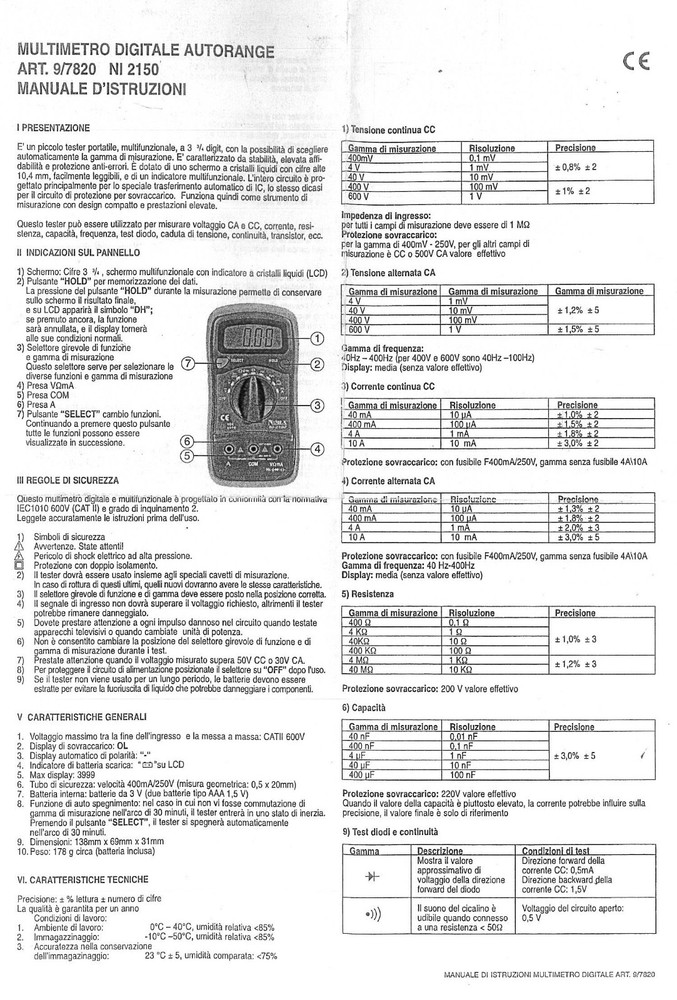 PORTABLE MULTIFUNCTION TESTER STOCK