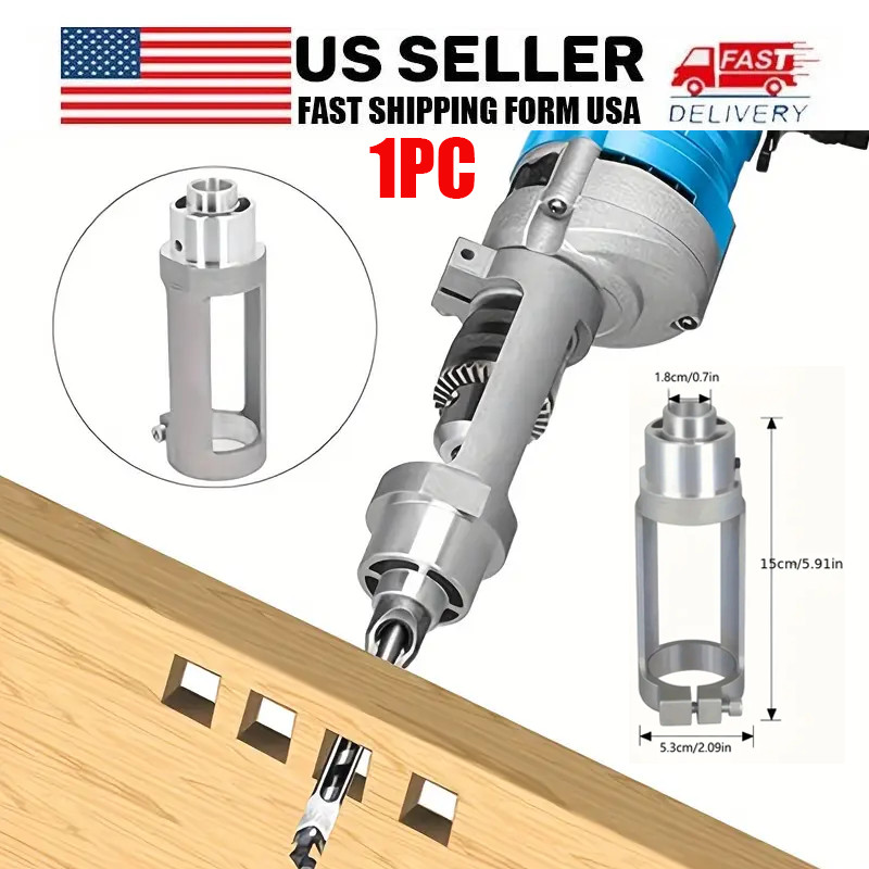 Square Hole Drill Bit Adapter Professional Woodworking Positioning Tool