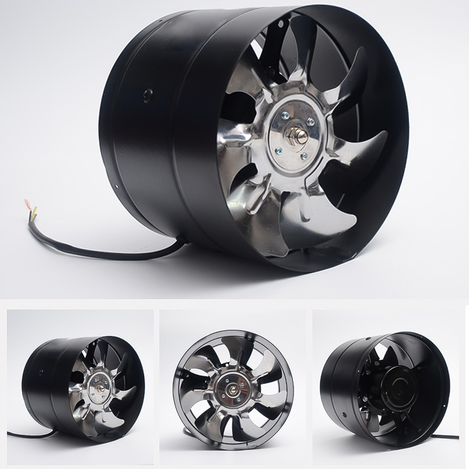 4/6/7/8/10" Inline Booster Duct Fan High Airflow HVAC Exhaust Ventilation Fan