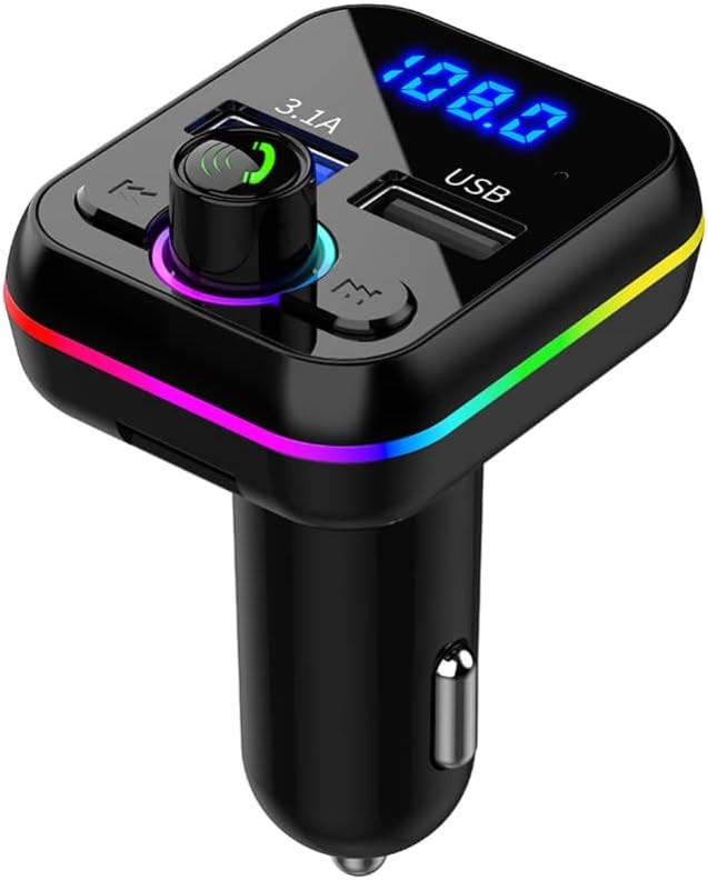 Car Mp3 Music Player V5.0 Hands Free Call USB U Disk Fm Transmitter Fast Charger