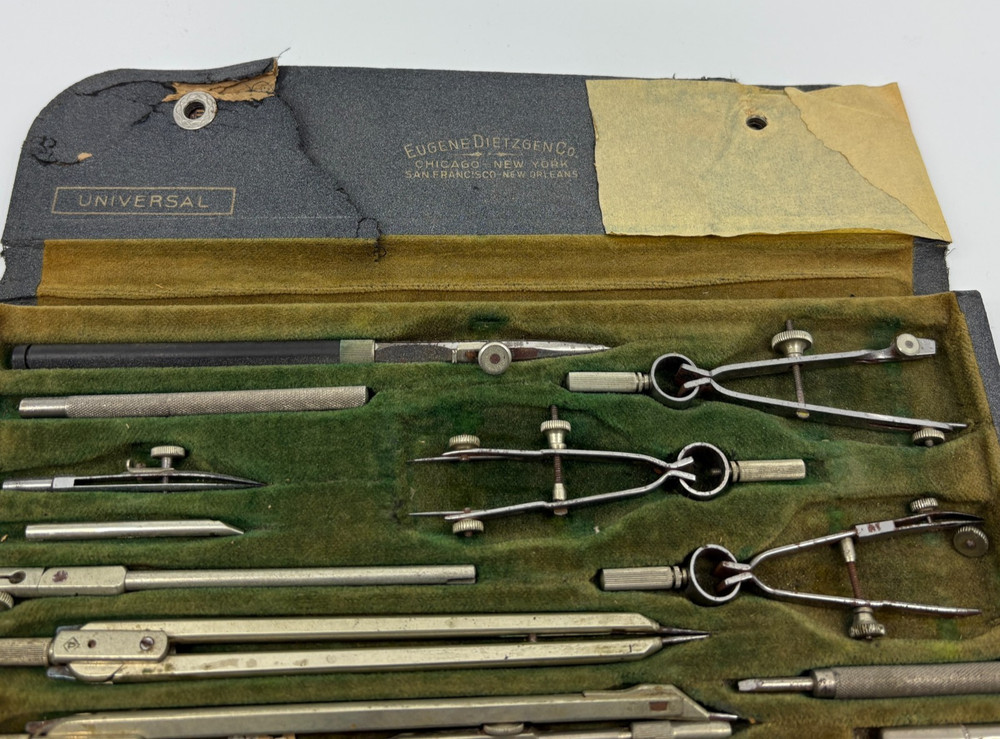 Eugene Dietzgen Universal Drafting Set Germany Compass Divider Set Untested