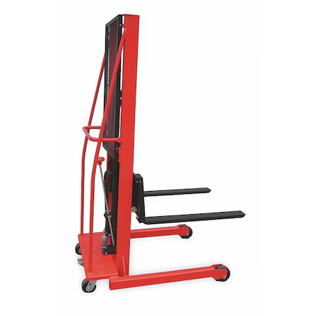 Dayton 2Mpt9 Fixed Base Hydraulic Stacker, Load Cap. 1000 Lb.
