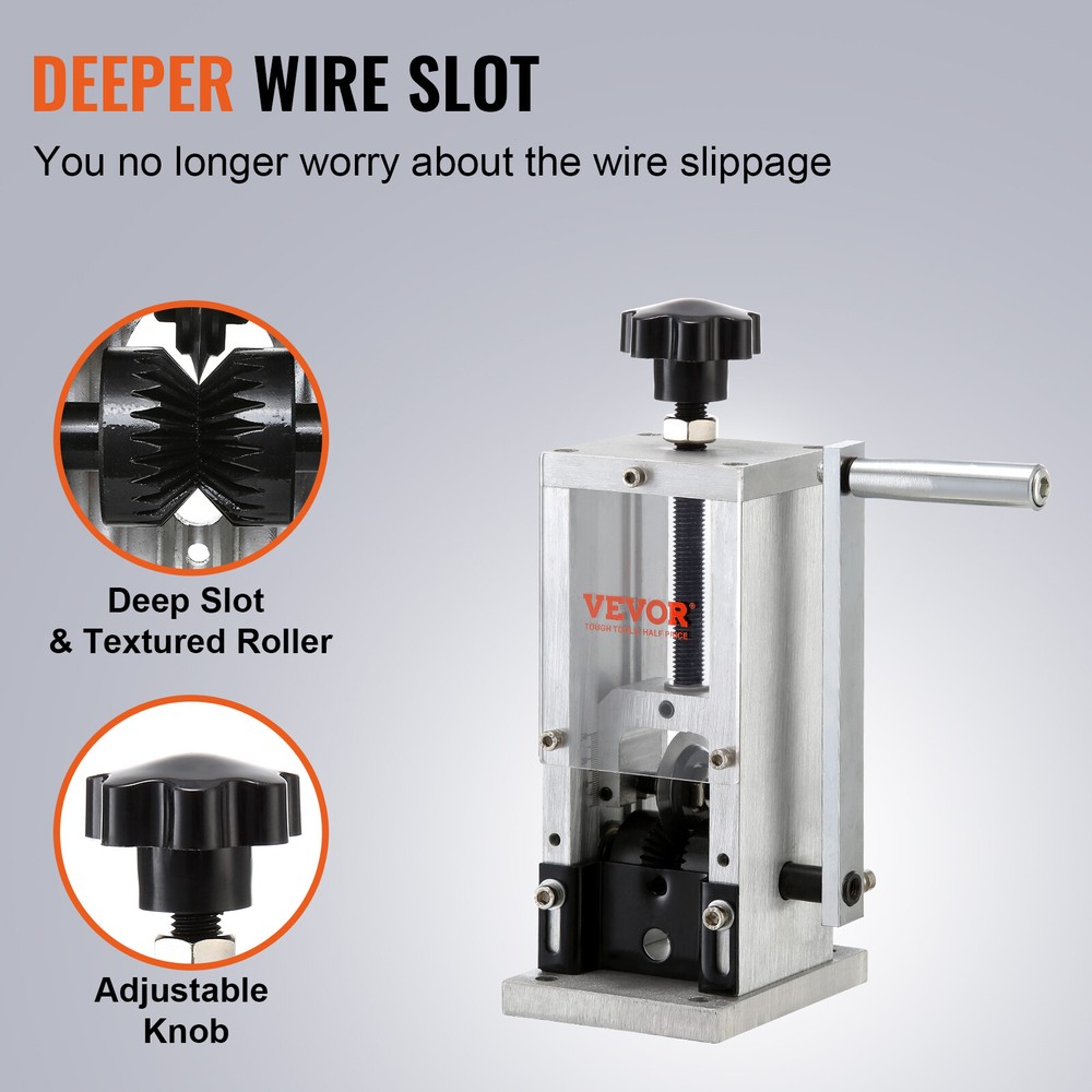 VEVOR Manual Wire Stripping Machine Portable Cable Stripper 0.06''-0.98'' Visual