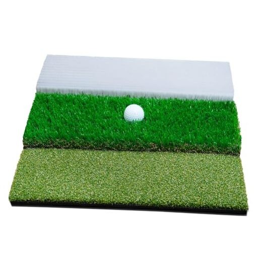 Golf Hitting Mat System Includes Bunker, Fairway and Rough Replaceable Mat,