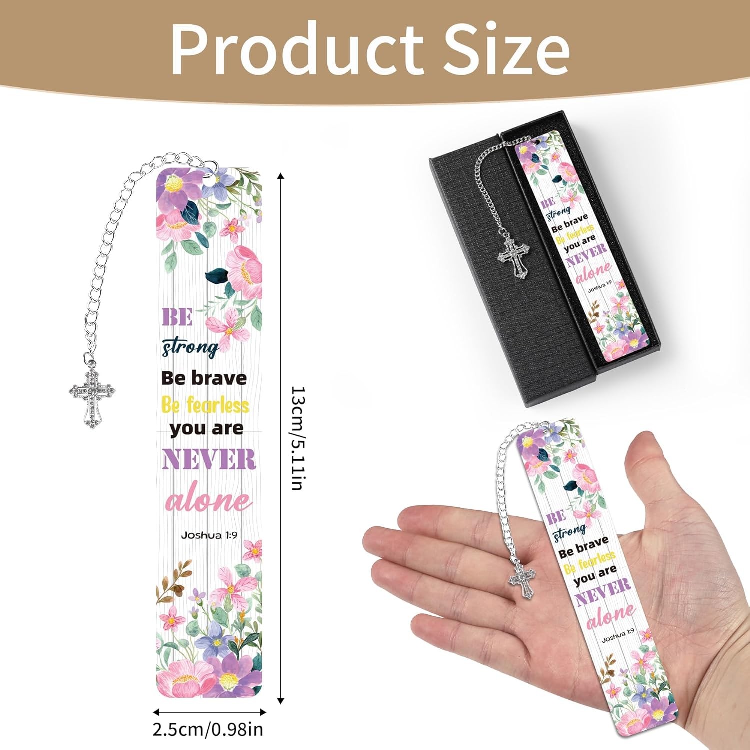 Christian Bible Bookmarks Gift: Inspirational Scripture Book Mark for Reading, M