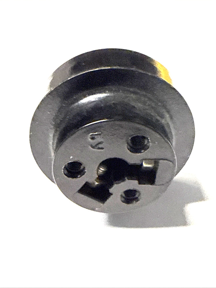 one black knob OD= 40mm for 6 mm shaft 0.25 inch NOS double locking screws