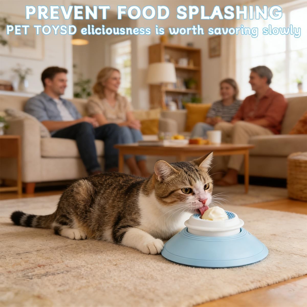 Lick Sphere Bowl for Dogs Cats, Anxieties Relief Slow Feeder Dog Lick Ball Treat