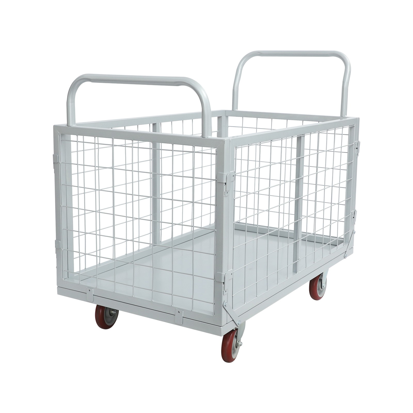 Platform Truck Cart 4-in-1 Heavy Duty Platform Truck Cart 816kg/1800 lbs Silver