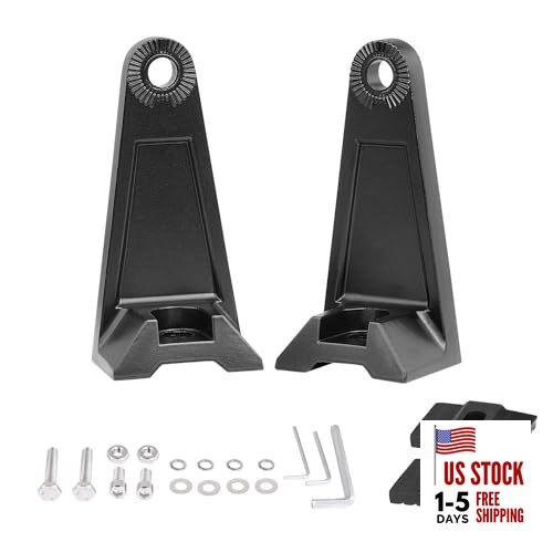 Side Brackets,  Light Bar Mounting Brackets Kit Universal Side Black Normal