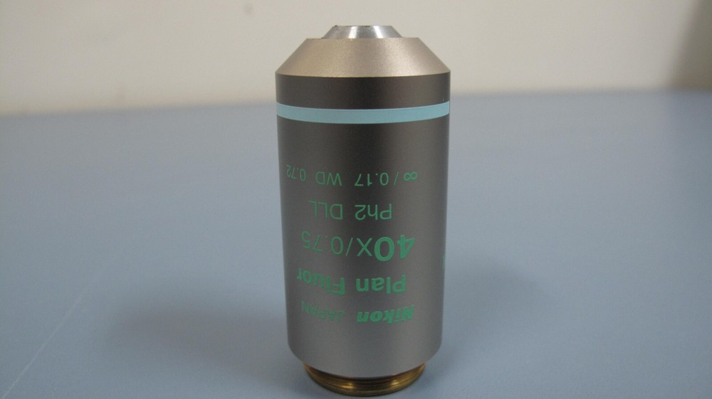 NIKON PLAN FLUOR 40X /.75 ∞ Ph2 DLL Phase Contrast Eclipse Microscope Objective