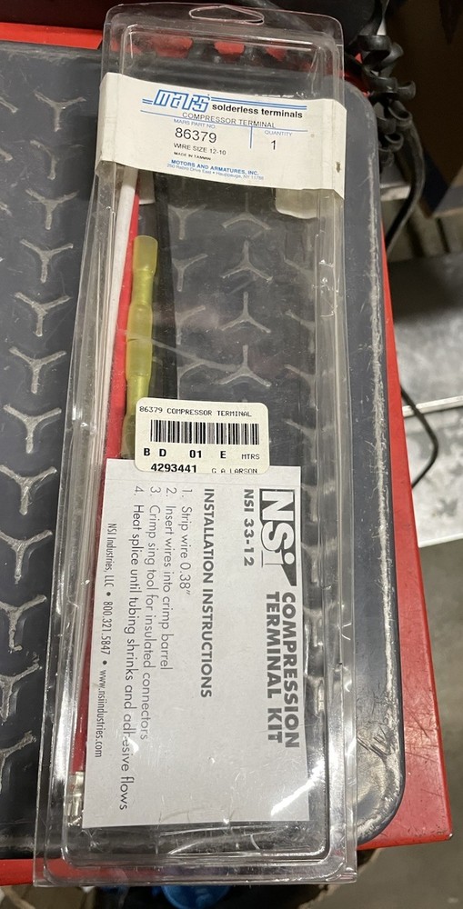 Compressor Replacement Terminal Kit 86379