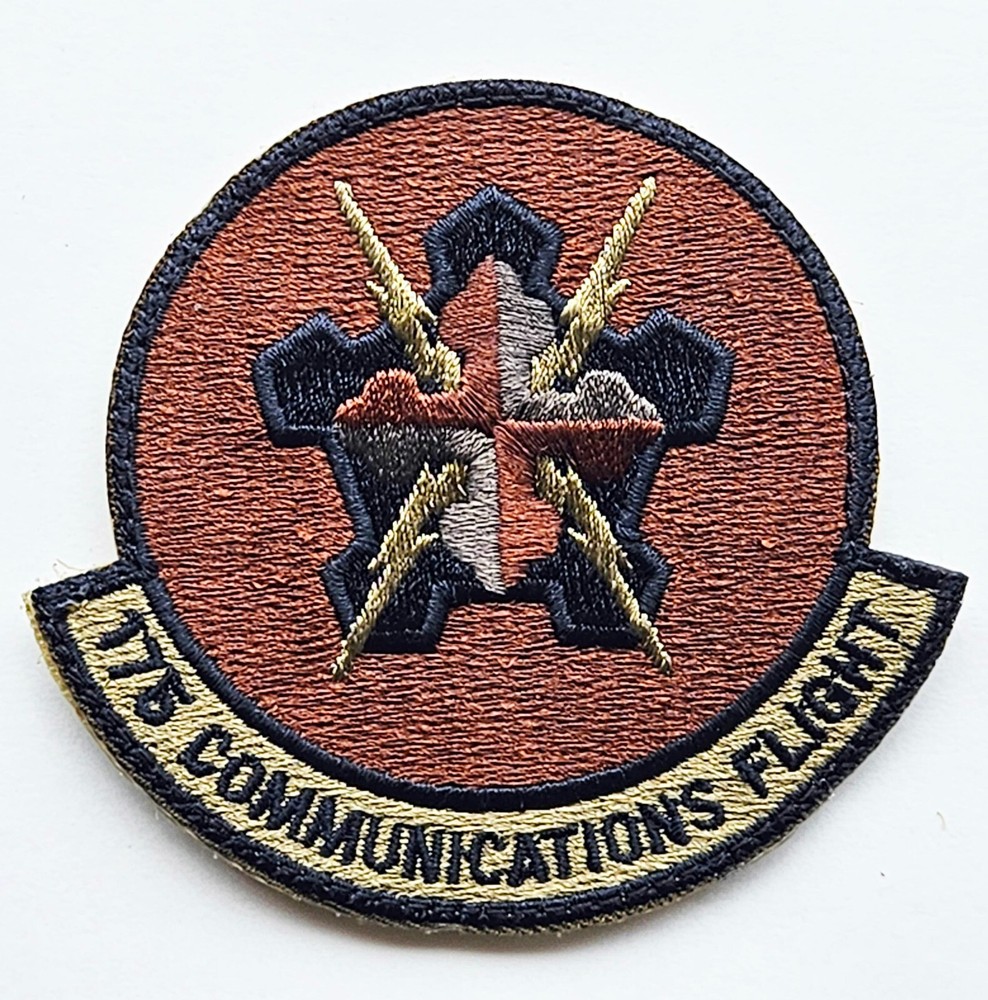 Air Force 175th Communications Flight Subdued Hook Back Patch