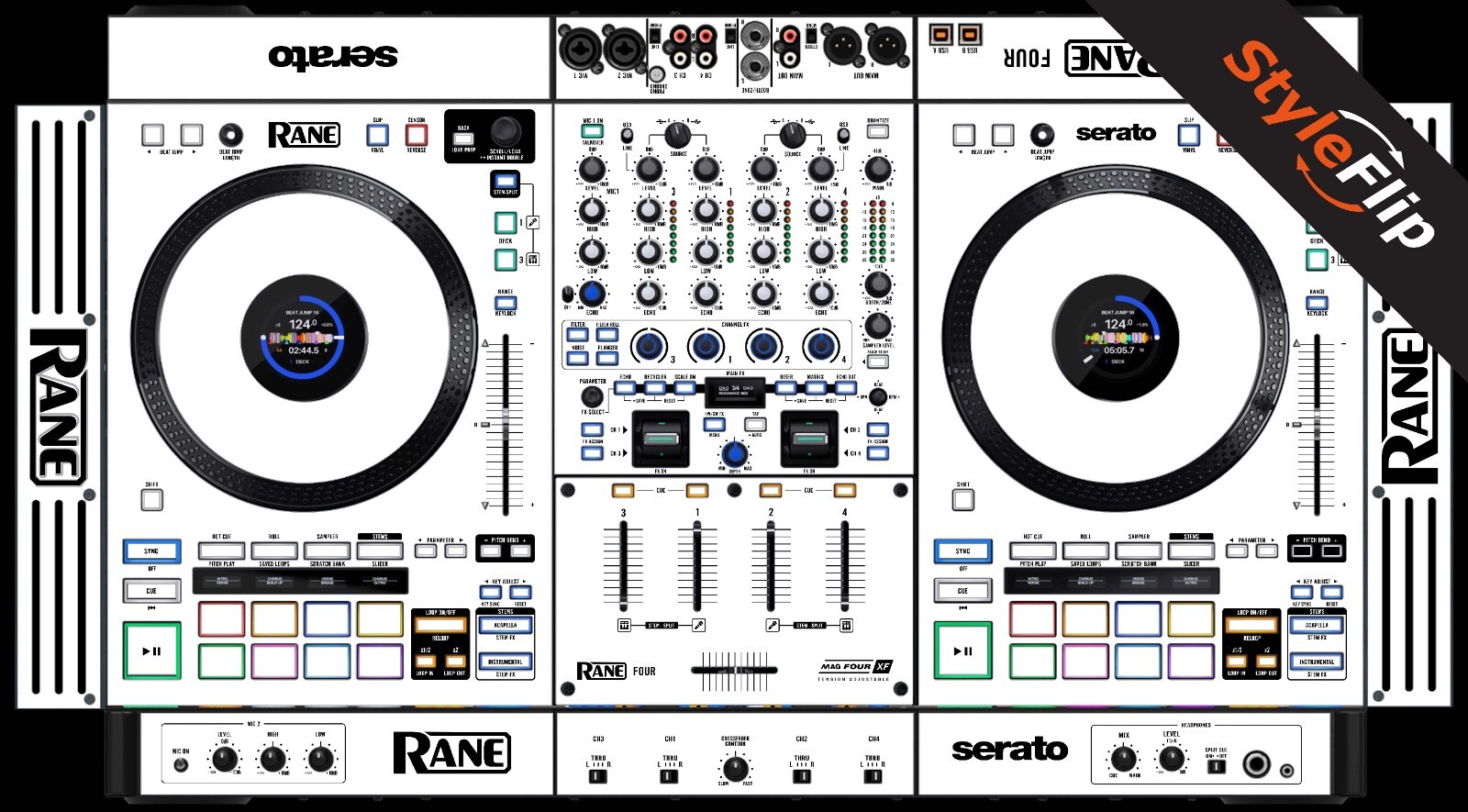 Rane Four Skin | White  | Protective Decal | StyleFlip Skins