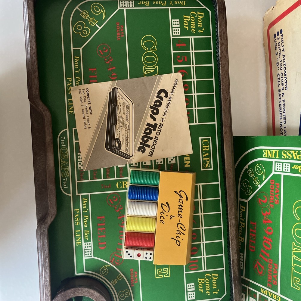 Vintage Waco Auto-Shooter Craps Table Automatic Dice Roller Complete, TESTED!