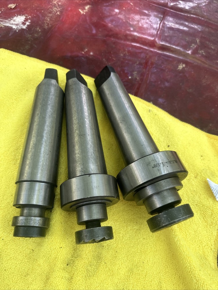 3pc Morse Taper 5 MT Face Shell Mill Arbors Sharpening Mandrel Cinci Work Head