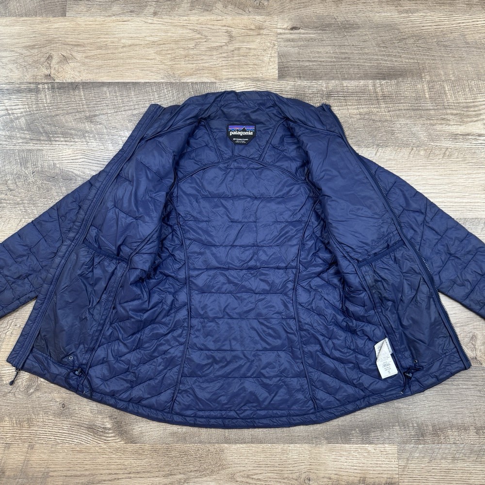 Patagonia Macro Puff Down Jacket Blue Size XS Flaws