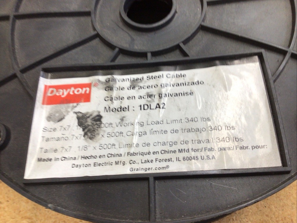 Galvanized Steel Cable 1/8X500ft