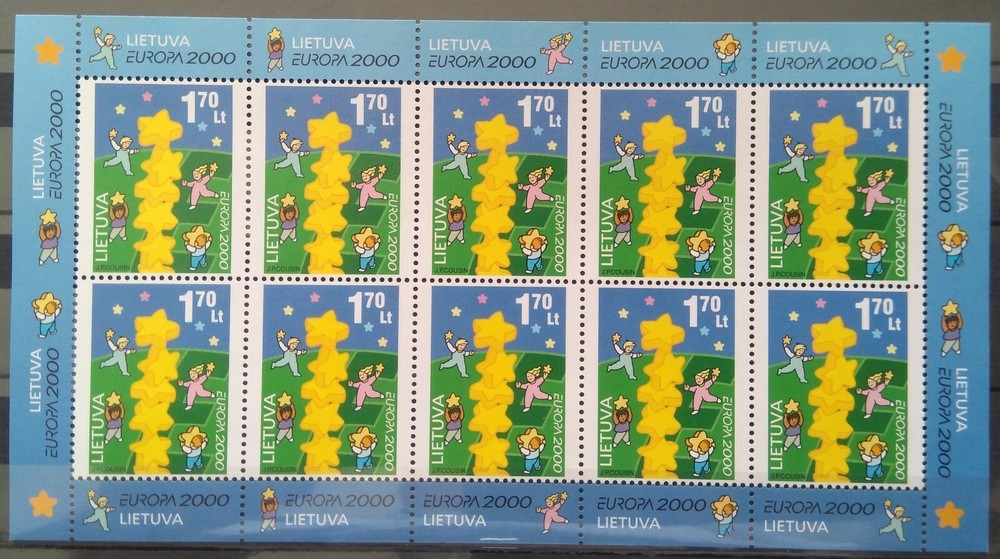 Lithuania miniature sheet - Europa_2000 - MNH.