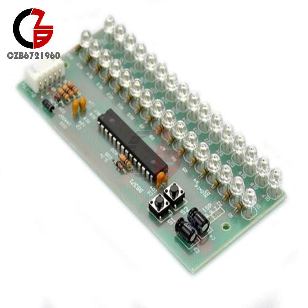 16 LED 2-Channel MCU Adjustable Display Pattern LED VU Meter Level Indicator