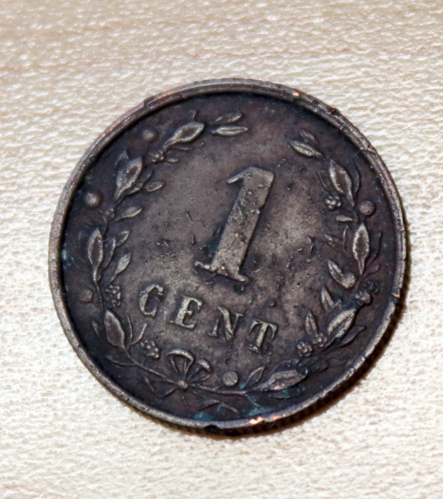 1900 Netherlands 1 Cent Large Date