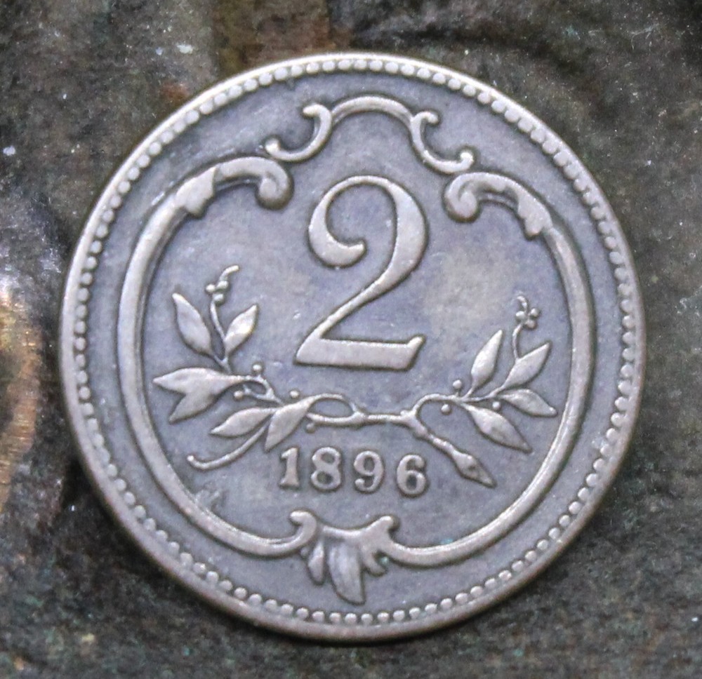 1896 Austria 2 Heller