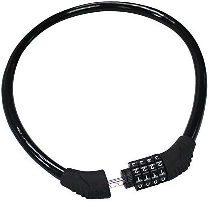 Security Bike Lock 4 Digit Resettable Combination Cable for Black