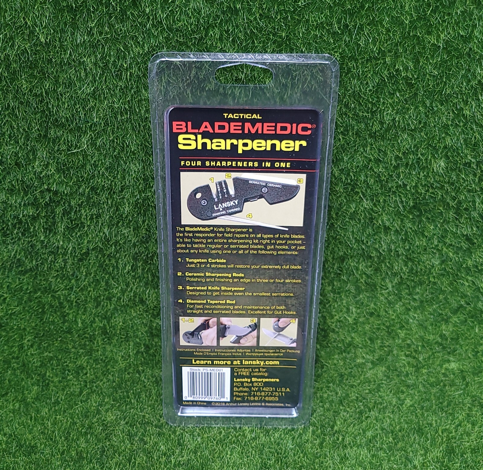 Lansky BladeMedic Tungsten Carbide Ceramic Rod Serrated Knife Sharpener PS-MED01