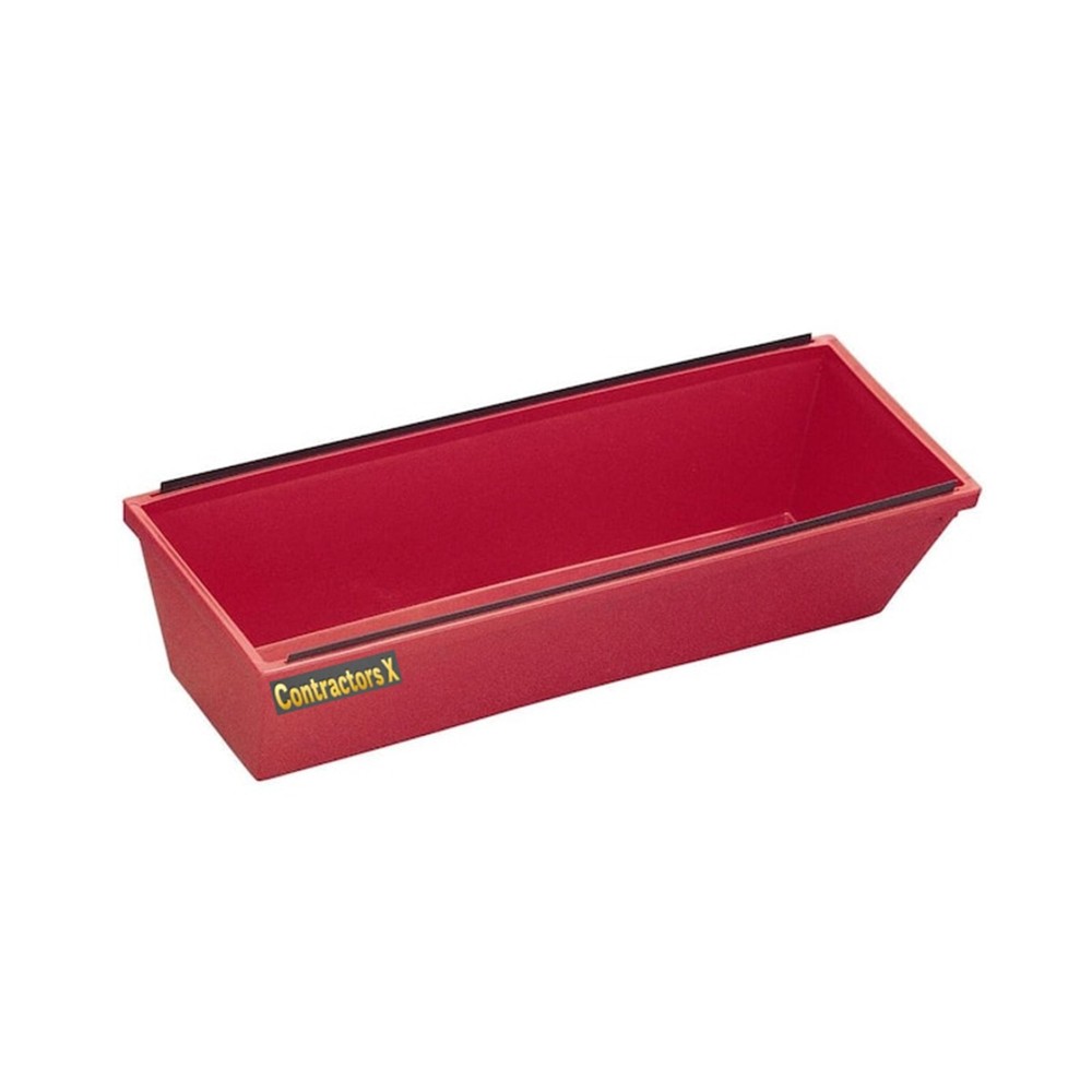 3" x 12" Red Plastic Mud Pan by ContractorsX