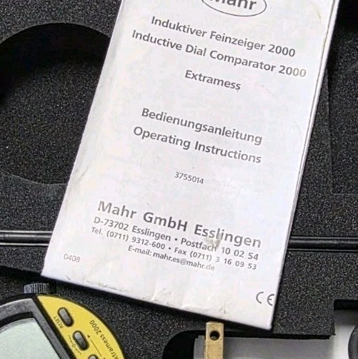 Mahr Inductive Dial Comparator Extramess 2000 Broken Charger READ