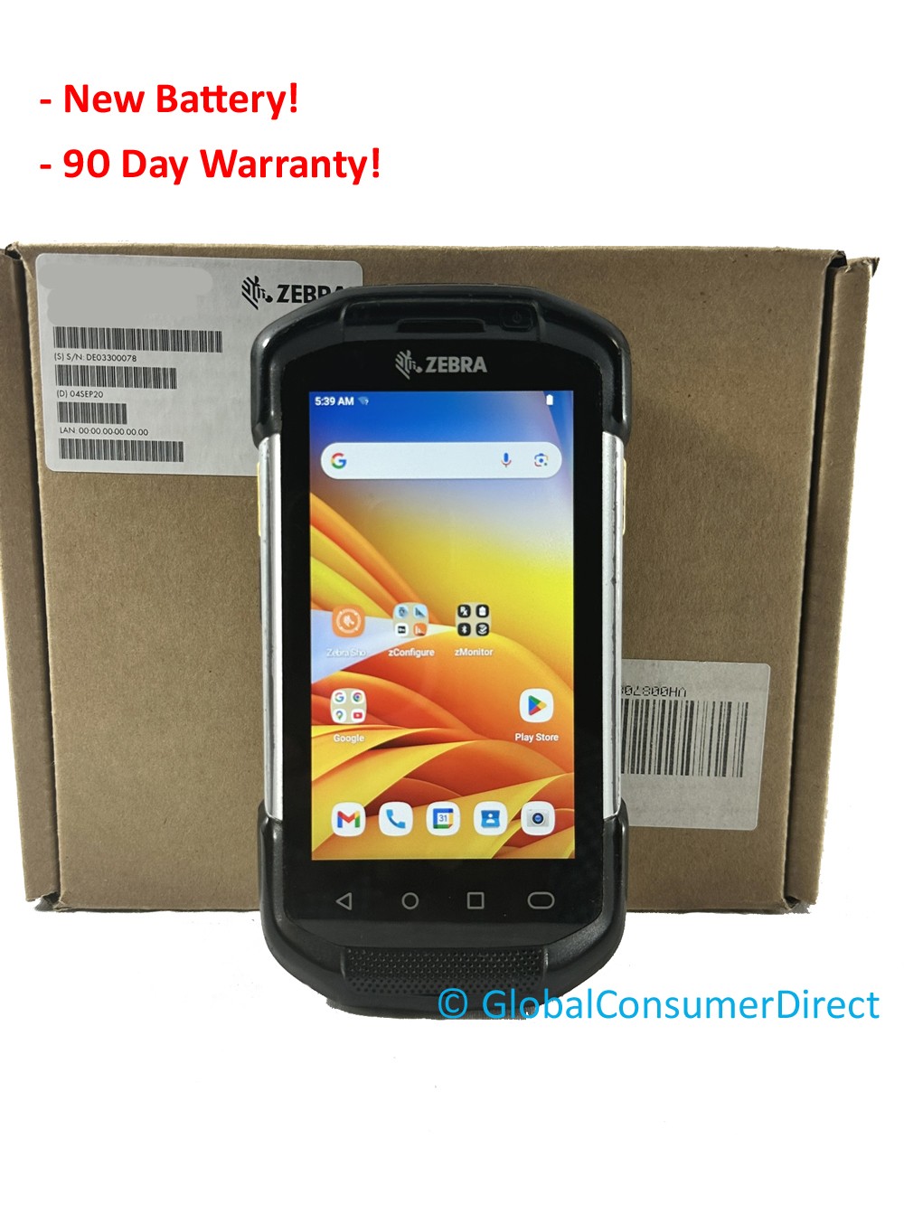 Zebra TC77 Android 14 Google Play 2D/1D/QR Barcode Scanner TC77HL-5ME24BG-NA