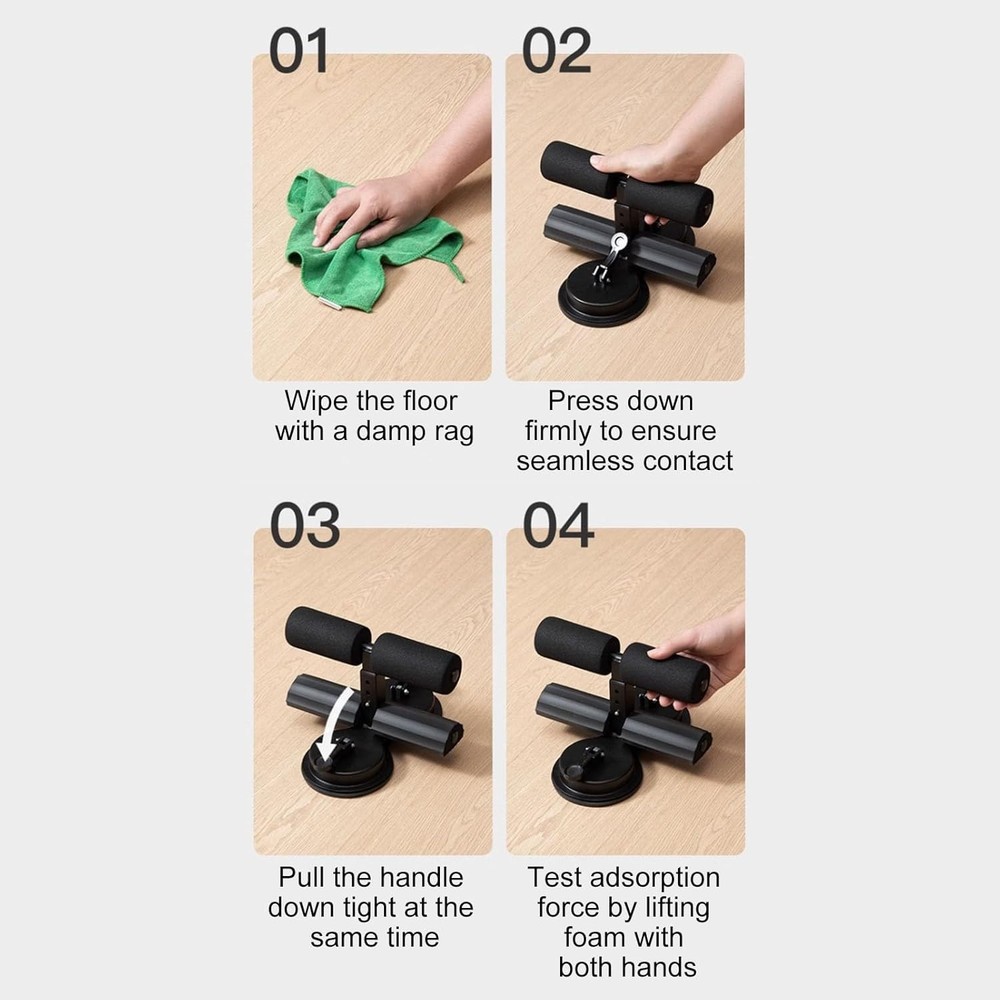 Adjustable Ab Trainer 3 Level Height Adjustable Double Suction Cups