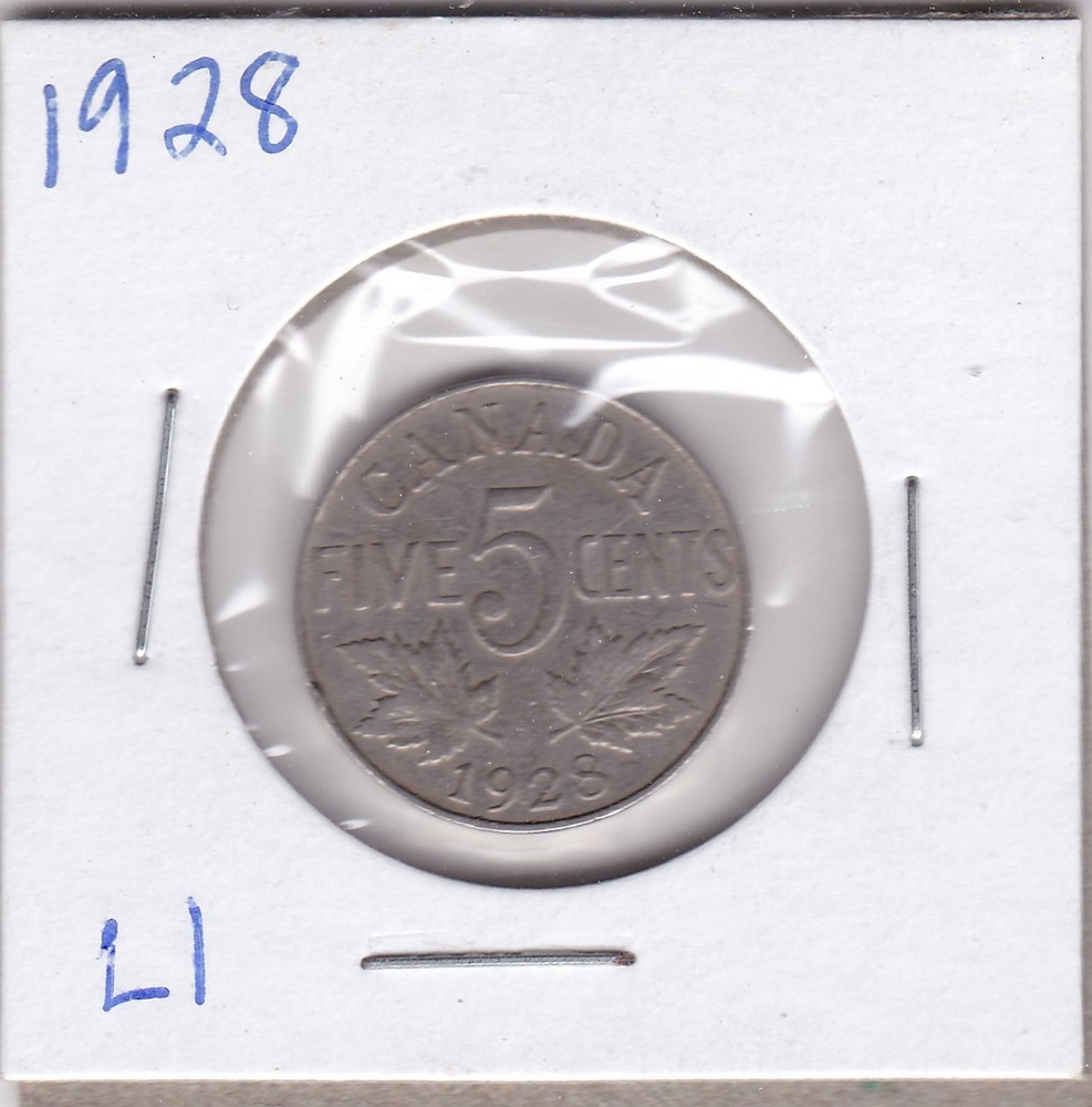1928 Canada 5 Cents L1