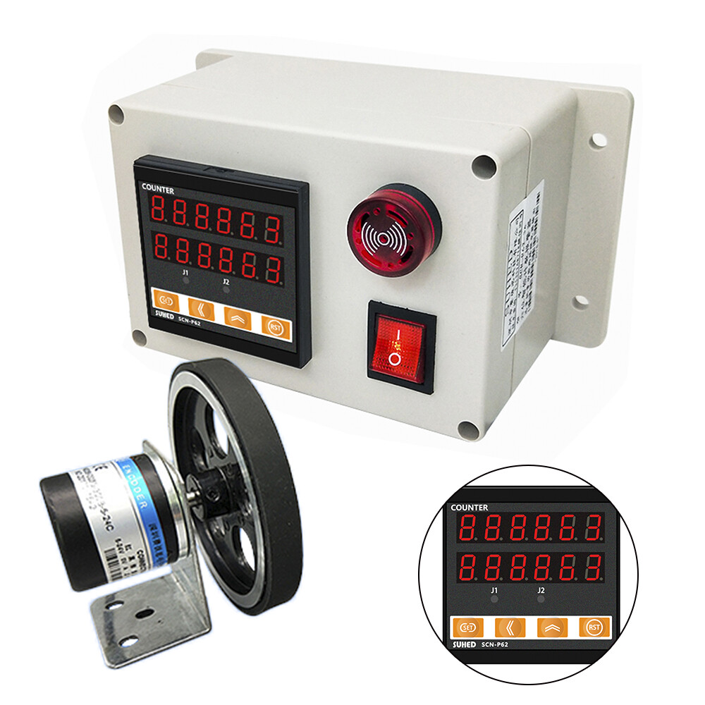 300ppr Rotary Encoder Digital Pulse Length Meter Counter Rolling Wheel Encoder