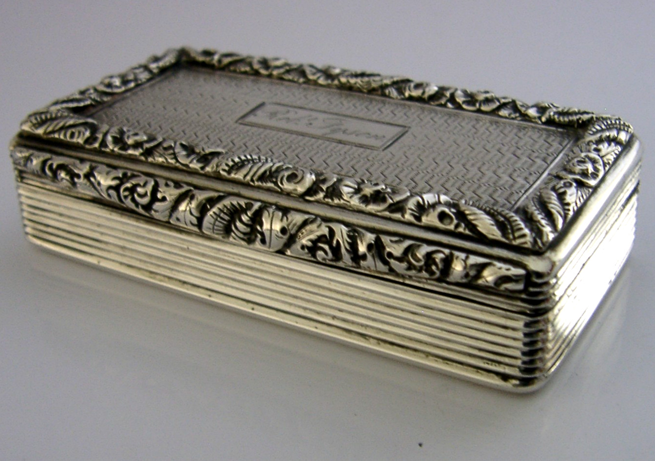 QUALITY GEORGIAN STERLING SILVER FYSON FAMILY SNUFF BOX 1826 ANTIQUE 82g