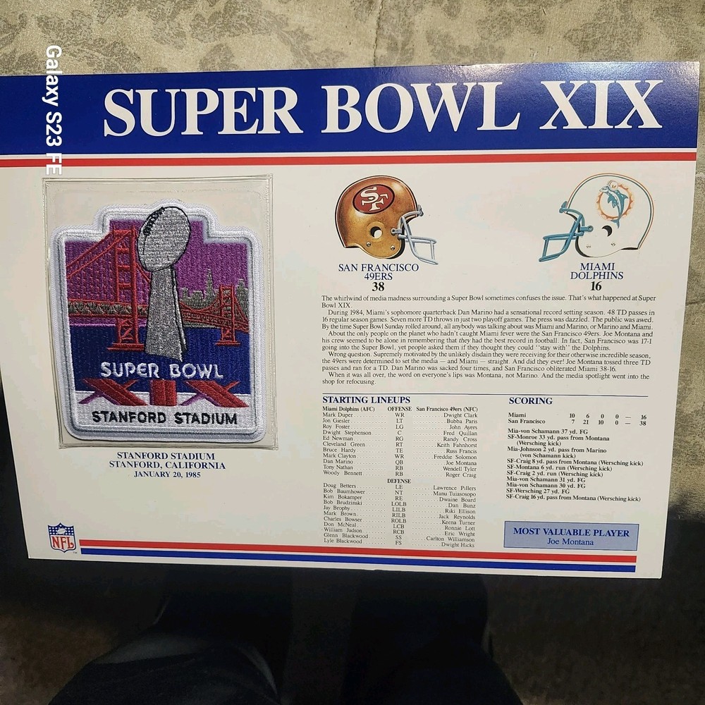 SAN FRANCISCO 49ERS VINTAGE SUPER BOWL PATCHES (5) + 2 PATCH BONUS /