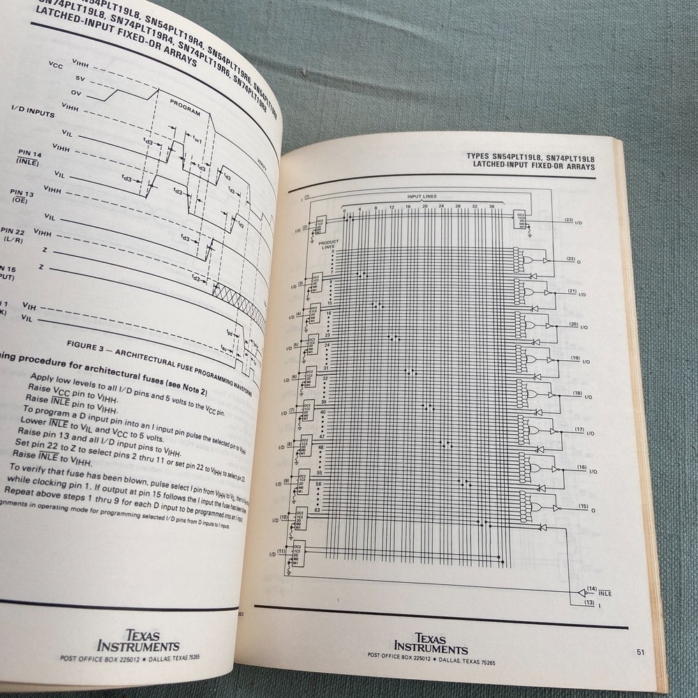 Book Lot Texas Instruments TTL Data V 2 Linear Circuits Field Logic Programmable