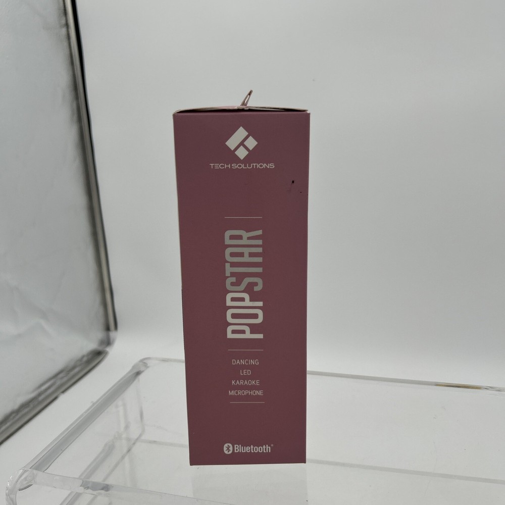 Karaoke Studio Bluetooth Microphone Pink Tech Solutions Dancing LED Speaker