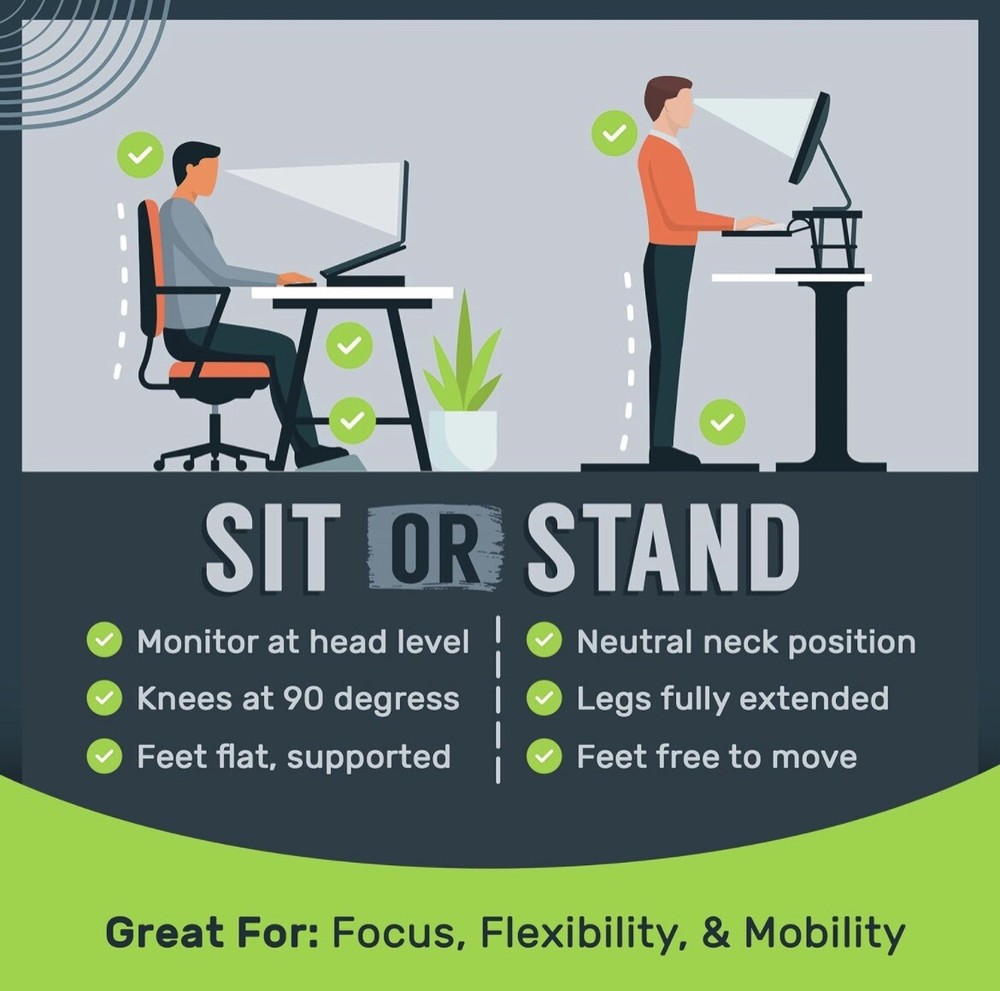 TechOrbits Adjustable Height Sit Stand Desktop - With Easy Lift Technology