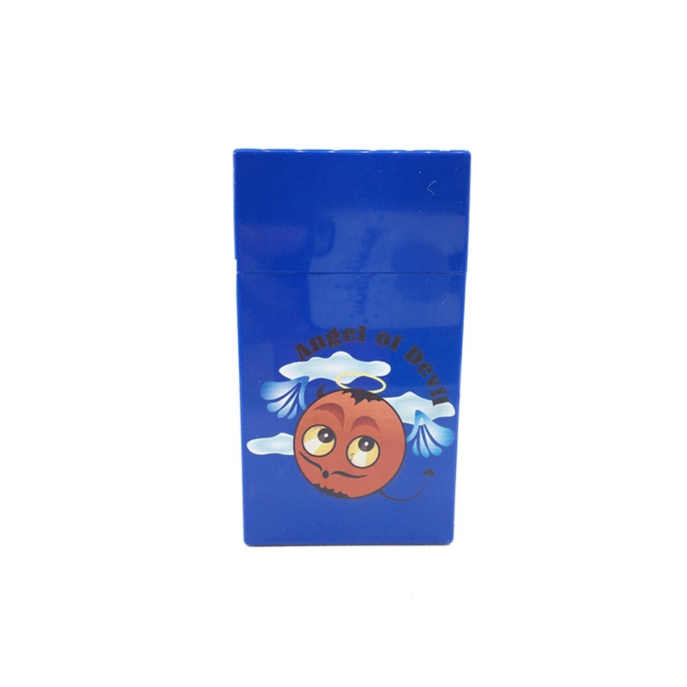 4 Pack King Size Push-to-Open Plastic Cigarette Case Devil Image