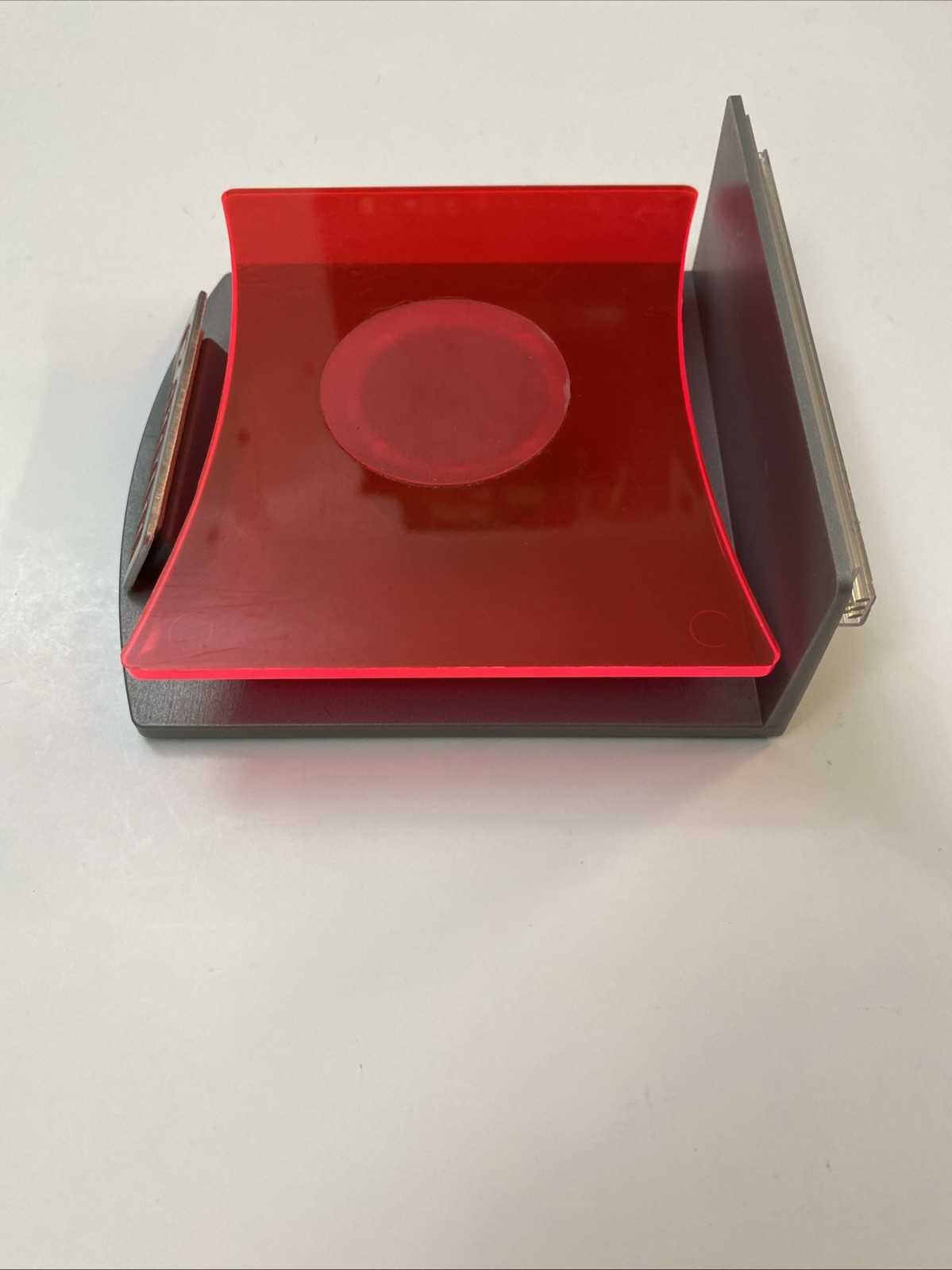 Canon Camera Dealer Display Stand Neon Red | Store Advertising Lens Platform