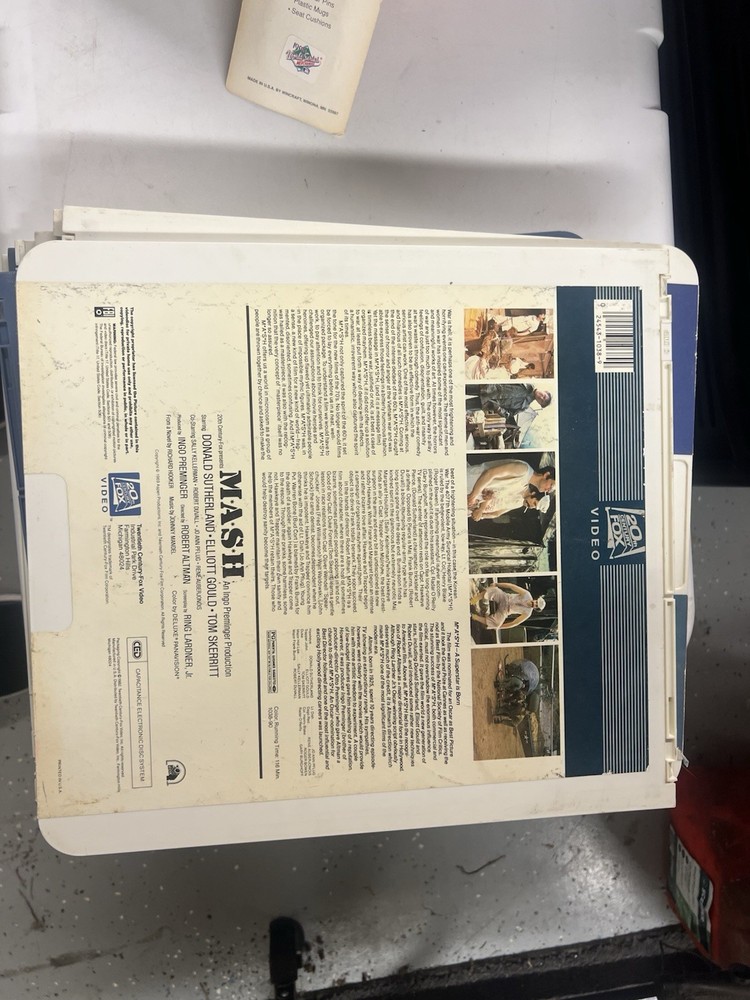 1969 MASH CED Videodisc Donald Sutherland SelectaVision - (UNTESTED)