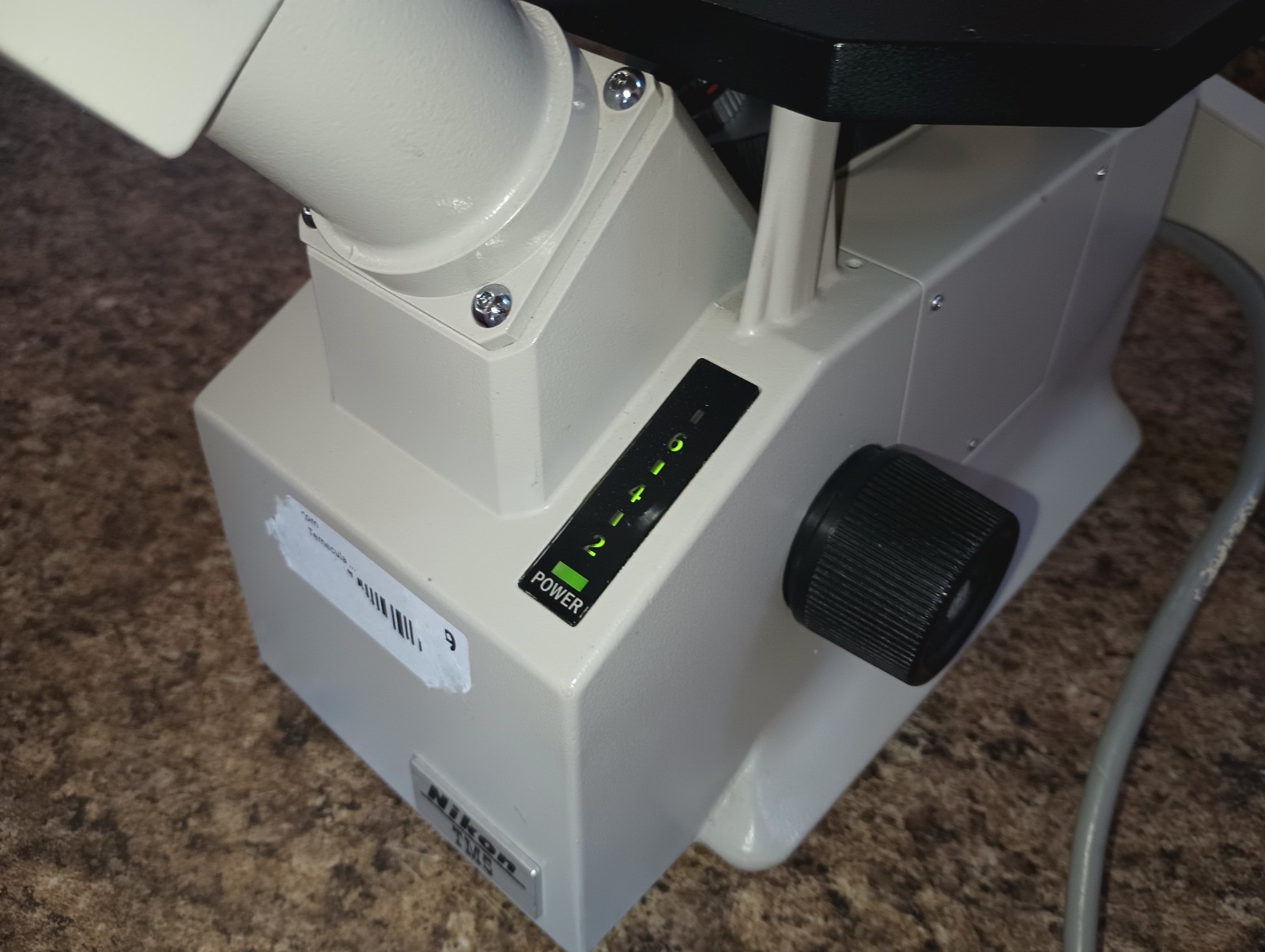 Nikon TMS-F Inverted Microscope, Working But Arm Snapped