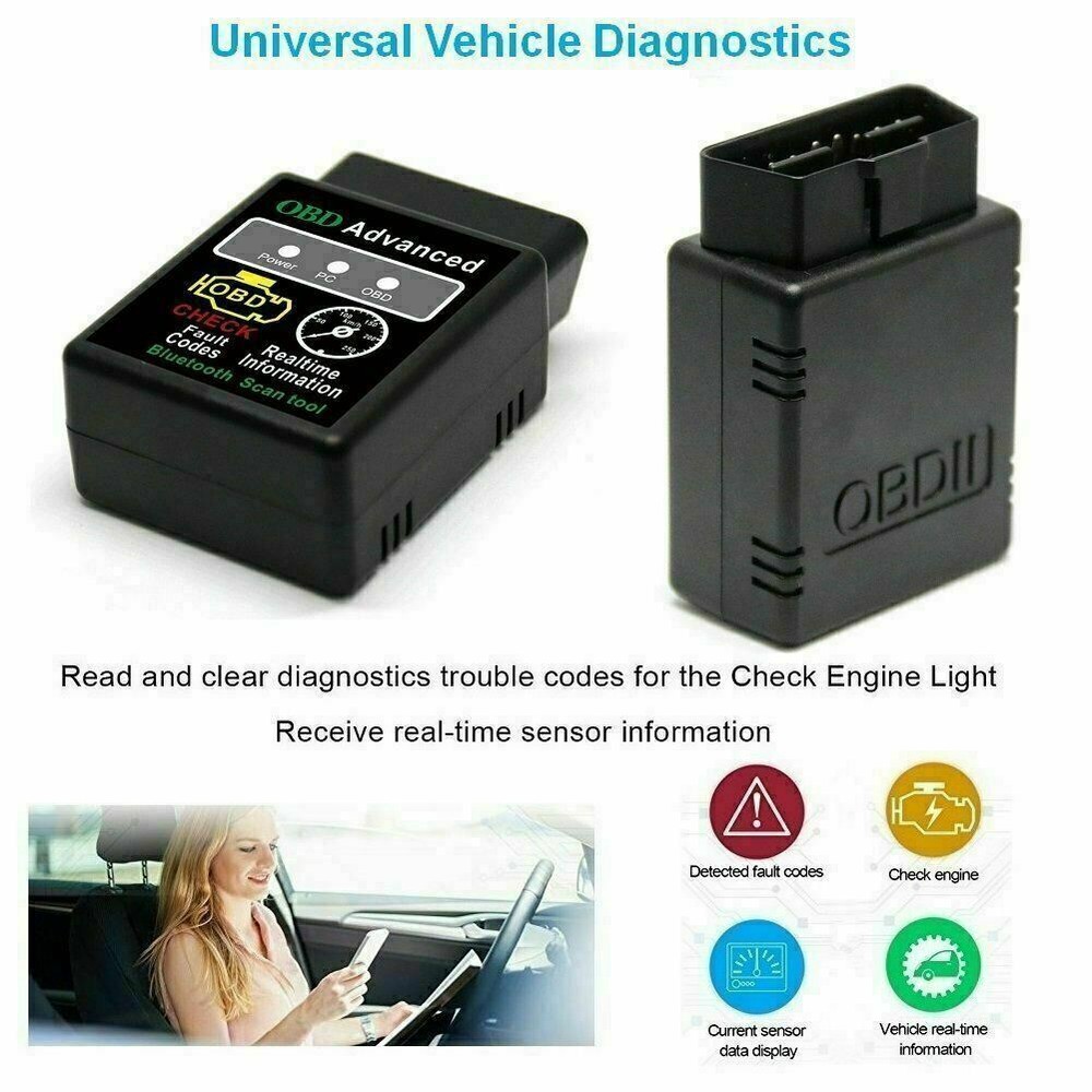US Bluetooth OBD2 Car Reader Scanner Auto Fault Code Reader Tool (ELM327)