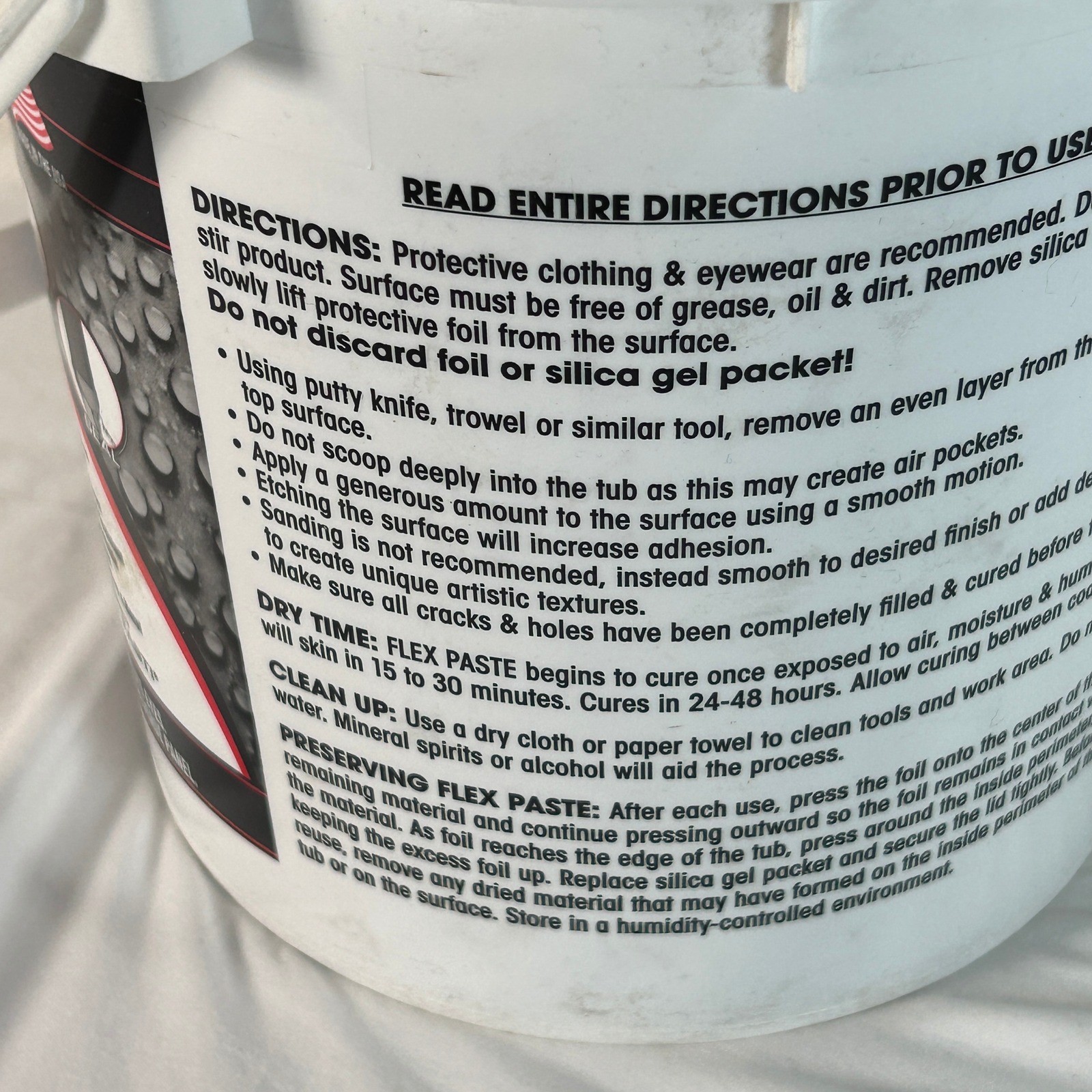 Flex Paste MAX Super Thick Rubber Paste Black 12 lb Tub Spread Shape Form Seal